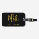 Newlywed Mrs. Last Name Luggage Bag Tag