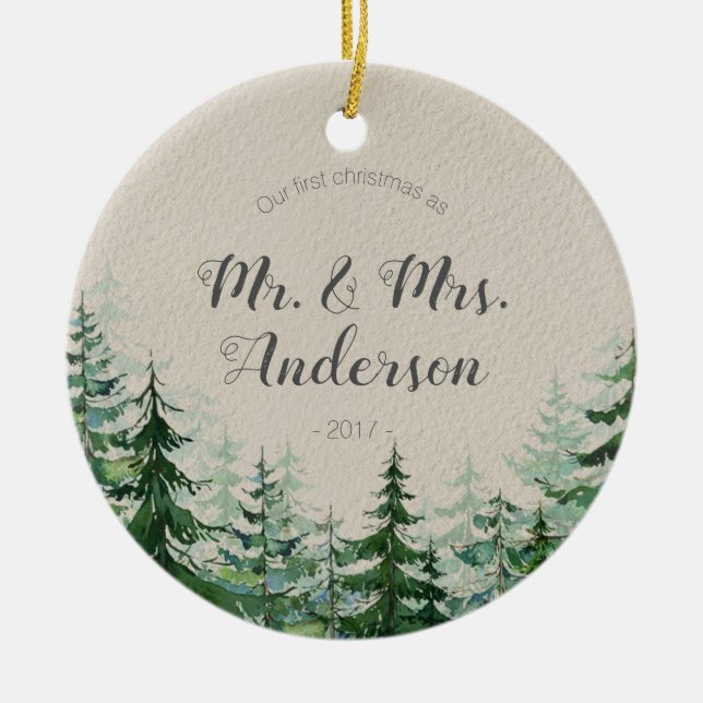 Newlywed Ornament Our First Christmas Ornament, (Front)