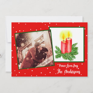 Newlywed, Our First Christmas + Photo Holiday Card