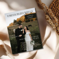 Newlywed Photo Magazine Cover Forever Begins