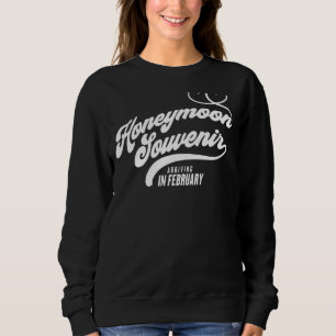 Newlywed Pregnancy Announcement February Gender Re Sweatshirt