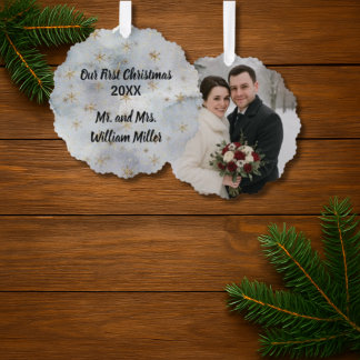 Newlywed’s First Christmas Keepsake Tree Decoration Card