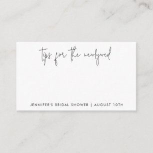 Newlywed Tip Jar Black and White Cards