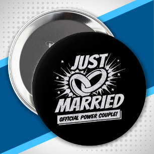 Newlywed - Wedding Honeymoon Couple - Just Married 10 Cm Round Badge