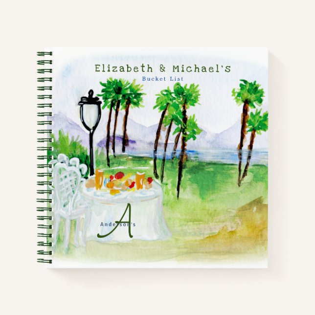Newlyweds BUCKET LIST Custom Notebook (Front)
