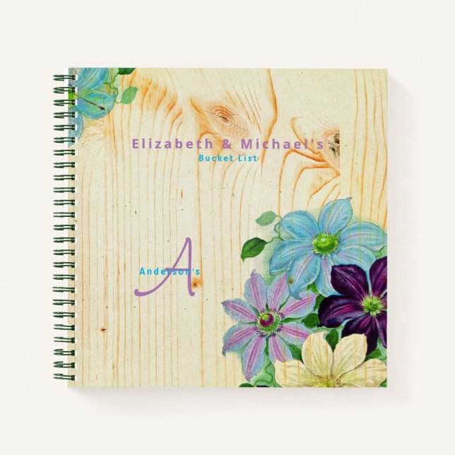Newlyweds BUCKET LIST Custom Notebook (Front)