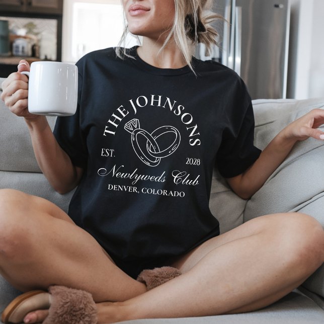 Newlyweds Club Custom Honeymoon Shirts for Bride (custom wedding gift, anniversary shirts for couples, matching newlywed tees, custom bride shirts,)