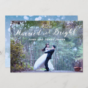 Newlyweds First Married Christmas Invitation