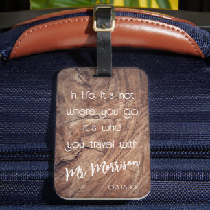 Newlyweds Inspirational Travel Quote Luggage Tag