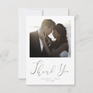 Newlyweds Thank You Guests Romantic Photo Wedding