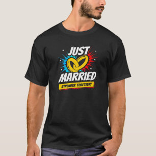 Newlyweds Wedding Honeymoon Bride Groom Just Ma T-Shirt