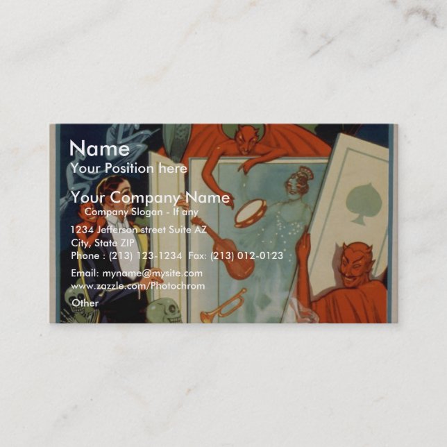 NewMann, 'Spirit Mysteries' Vintage Theatre Business Card (Front)