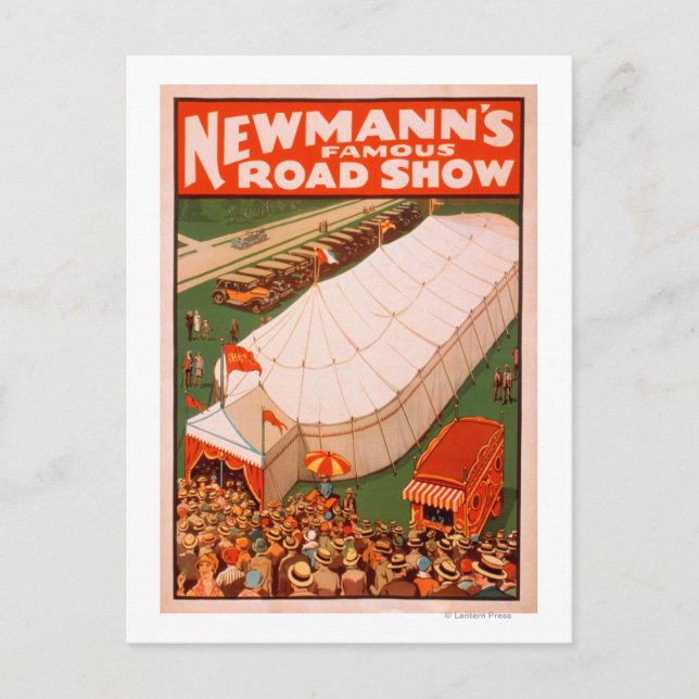 Newmann's Famous Magic Road Tent Show Poster Postcard (Front)