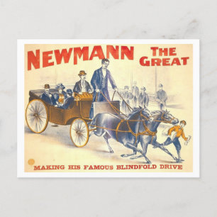 Newmann's Great Blindfold Drive Poster Postcard