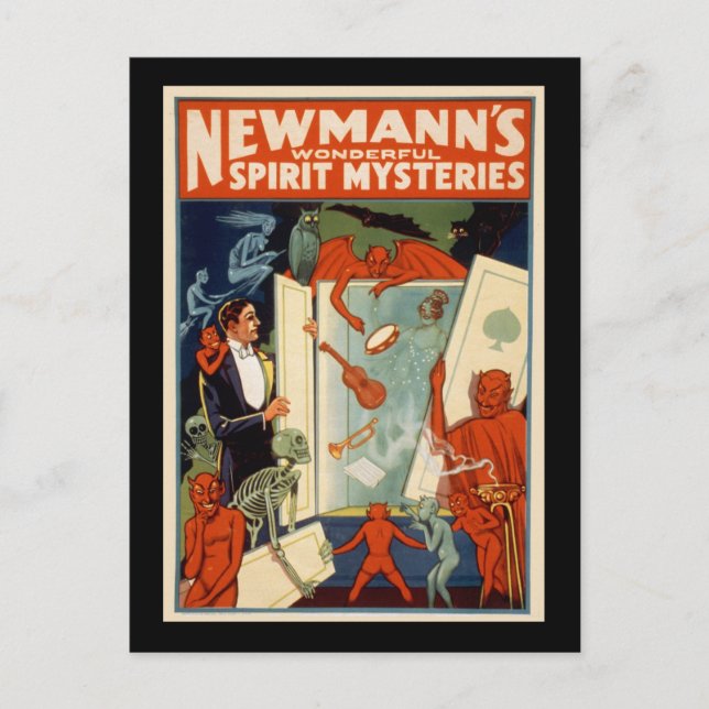 Newmann's wonderful spirit mysteries postcard (Front)