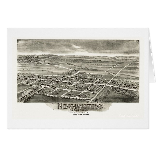 Newmanstown & Sheridan, PA Panoramic Map - 1898 (Front Horizontal)