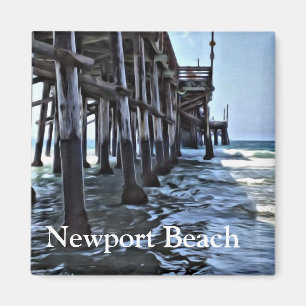 Newport Beach - 2 Inch Square Magnet