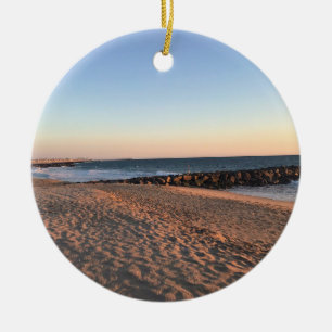 Newport Beach at Sunset, California Ceramic Ornament