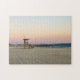 Newport Beach at Sunset, California Jigsaw Puzzle