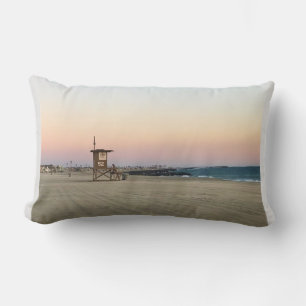Newport Beach at Sunset, California Lumbar Cushion