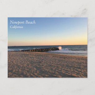 Newport Beach at Sunset, California Postcard