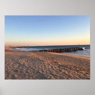 Newport Beach at Sunset, California Poster