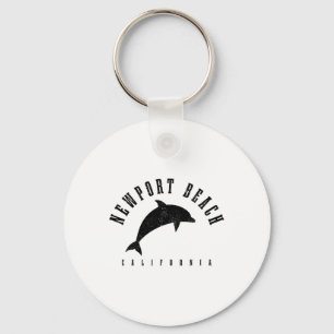 Newport Beach California Ca Vintage Dolphin Vacati Key Ring