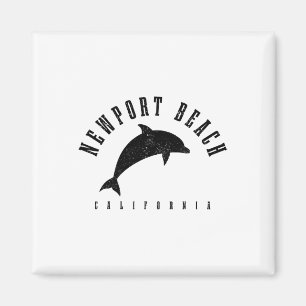 Newport Beach California Ca Vintage Dolphin Vacati Magnet