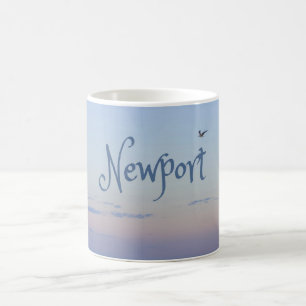 Newport Beach California Ocean Sunrise Blue Coffee Mug