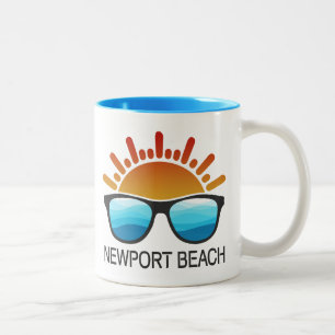 Newport Beach California Sunglasses Two-Tone Coffee Mug