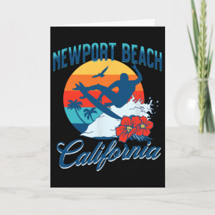 Newport Beach California Surf Summer Vacation Vint Card