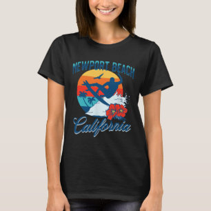 Newport Beach California Surf Summer Vacation Vint T-Shirt