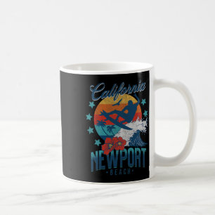 Newport Beach California Surfing Vintage Vacation  Coffee Mug