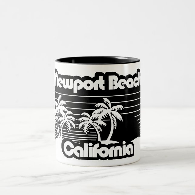 Newport Beach California Two-Tone Coffee Mug (Center)