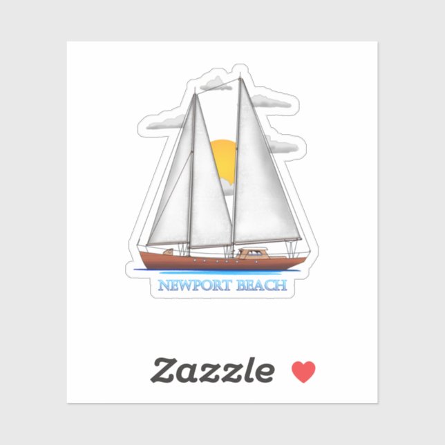 Newport Beach Coastal Nautical Sailing Sailor (Sheet)