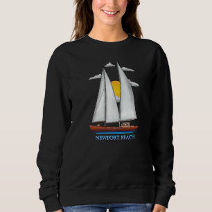 Newport Beach Coastal Nautical Sailing Sailor Sweatshirt