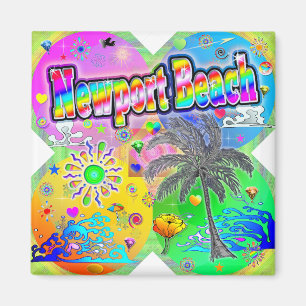 Newport Beach Quadro Seasons Magnet