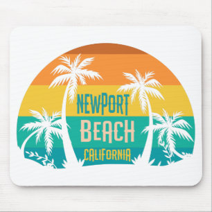 Newport Beach Retro Mouse Pad