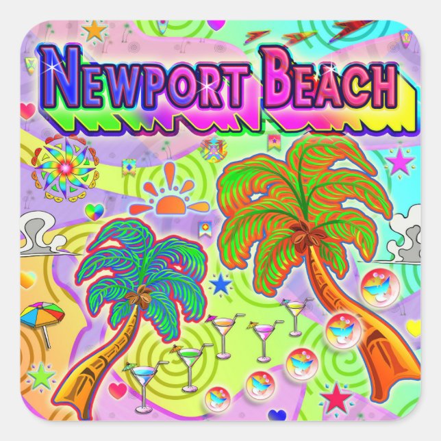 Newport Beach Vacation Target Sticker (Front)