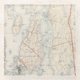 Newport County, Rhode Island Glass Coaster