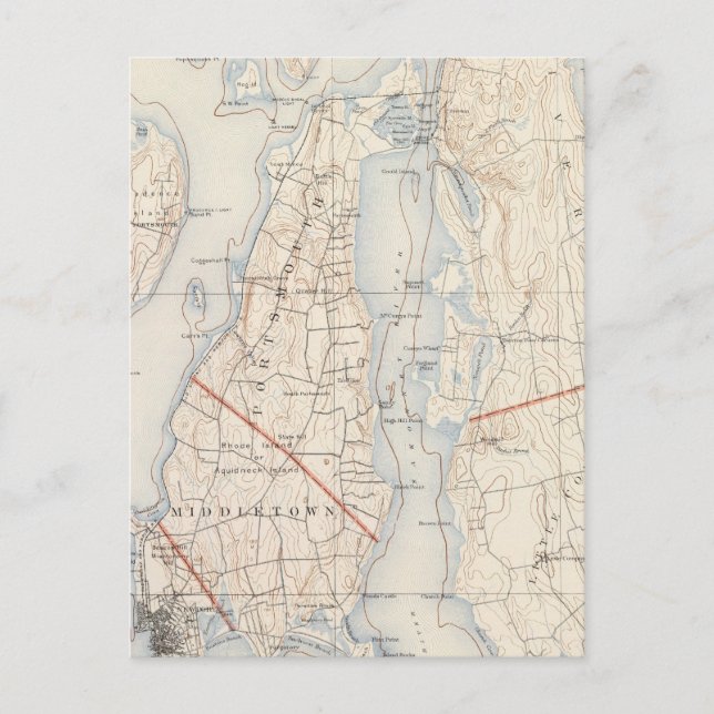 Newport County, Rhode Island Postcard (Front)