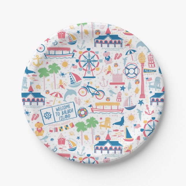 Newport Harbour Paper Plates (Front)