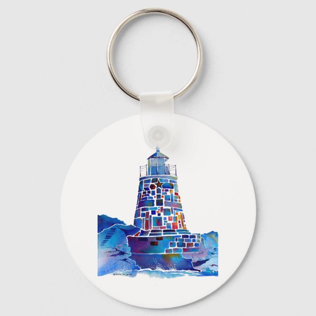 Newport Lighthouse Gifts Key Ring (Front)