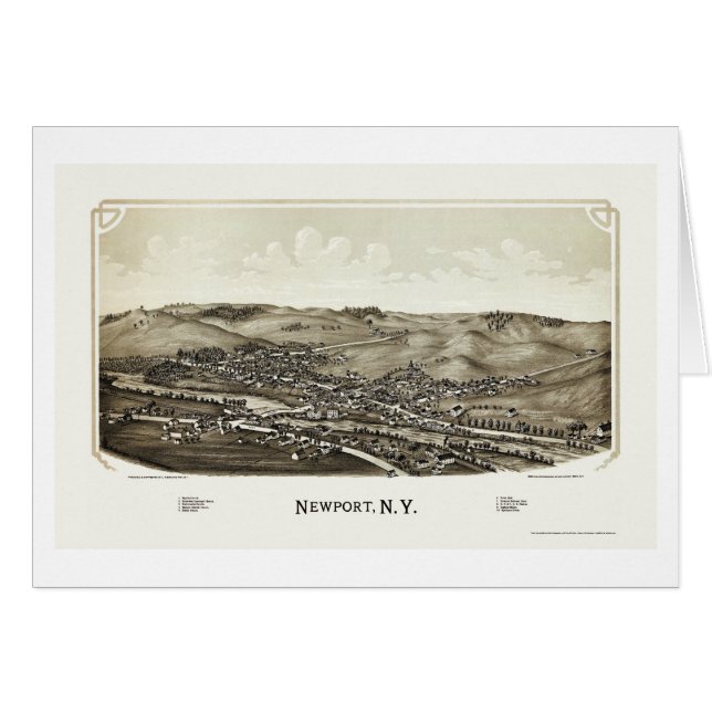 Newport, NY Panoramic Map - 1890 (Front Horizontal)
