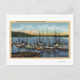 Newport, Oregon - Salmon Fishing Fleet in Yaquin Postcard