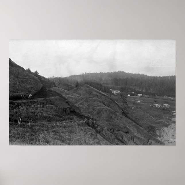 Newport, Oregon Scene at Agate Beach Photograph Poster (Front)