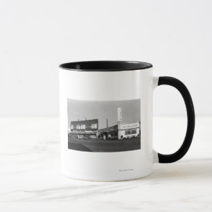 Newport, Oregon View of Bay Way Caf� Photograph Mug