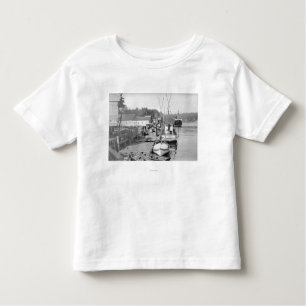 Newport, Oregon Waterfront View of Fishing Boats Toddler T-Shirt