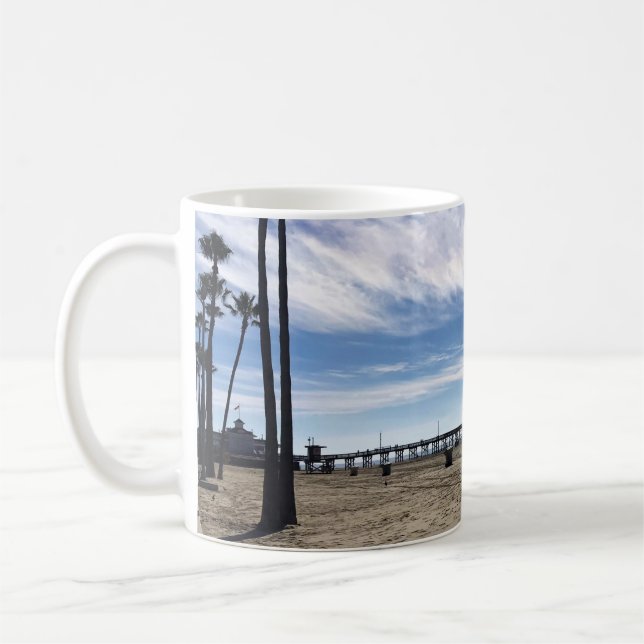 Newport Pier, Newport Beach, California Coffee Mug (Left)
