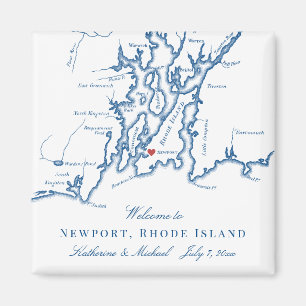 Newport Rhode Island Destination Wedding Favour Magnet